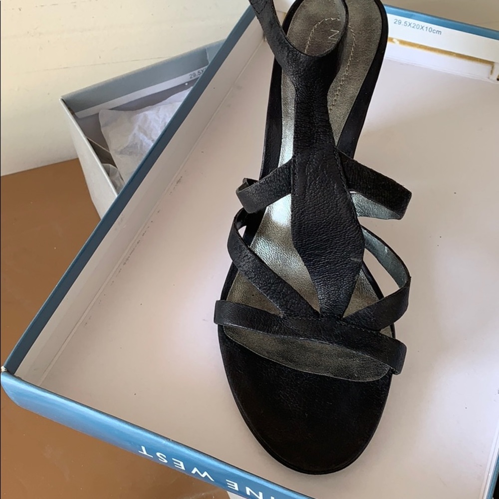 Black Nine West Sandal Heels